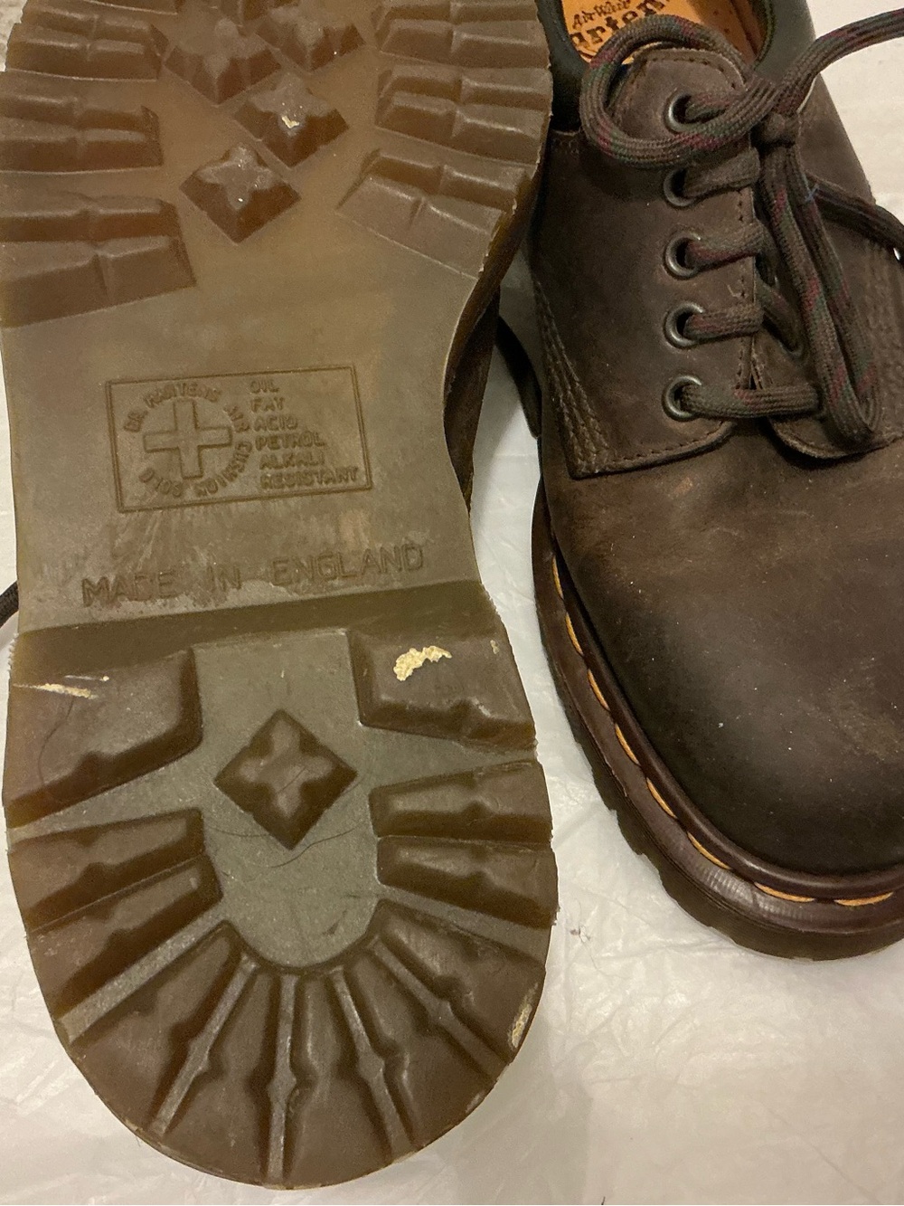 Dr. Martens 8053 Crazy Horse Leather Casual Shoes in dark brown size 8 England - Picture 8 of 10